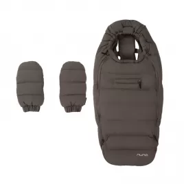 Nuna winter stroller set footmuff & gloves w/bag